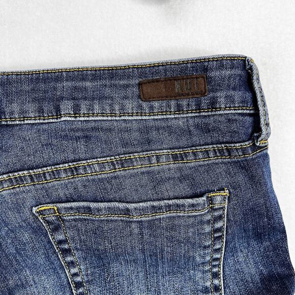 KUT From The Kloth High Rise Ankle Straight Leg Jeans Petite Women Sz 10P Cuffed - Picture 5 of 12